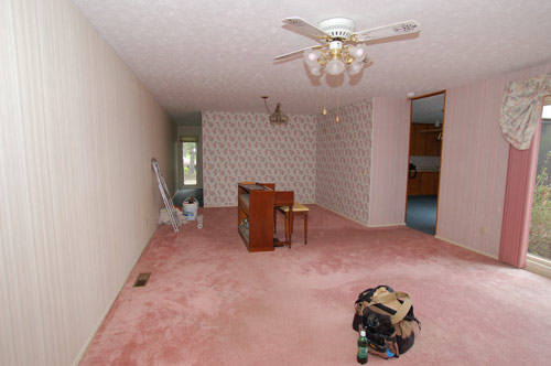 Before Photo - Cleveland Wallpaper Removal
